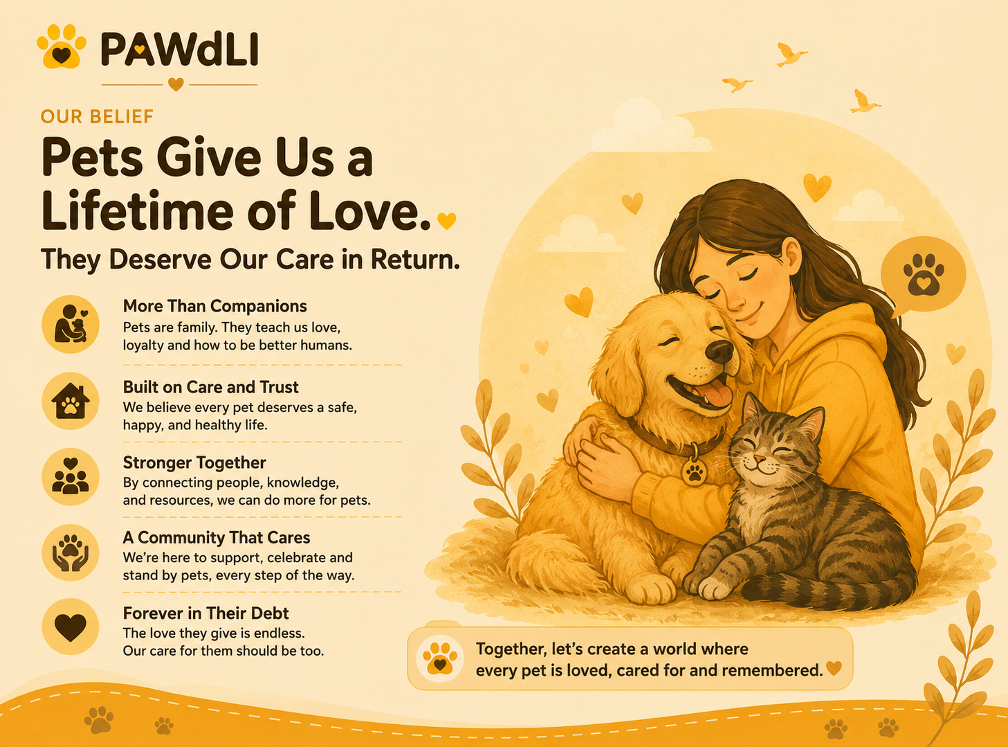 Pet and family